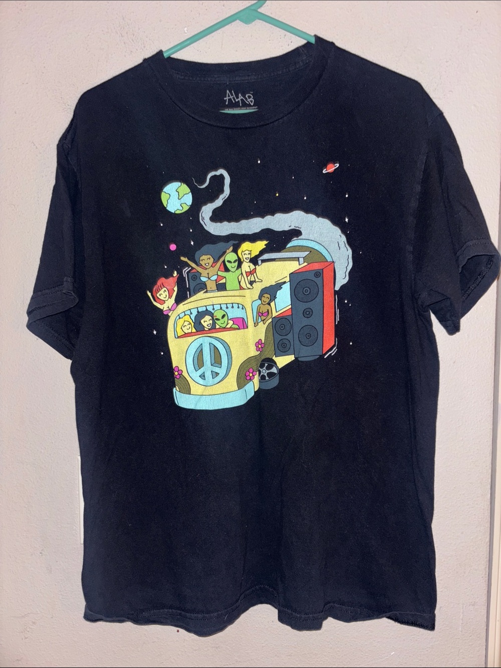 Black Graphic Short Sleeve Tee